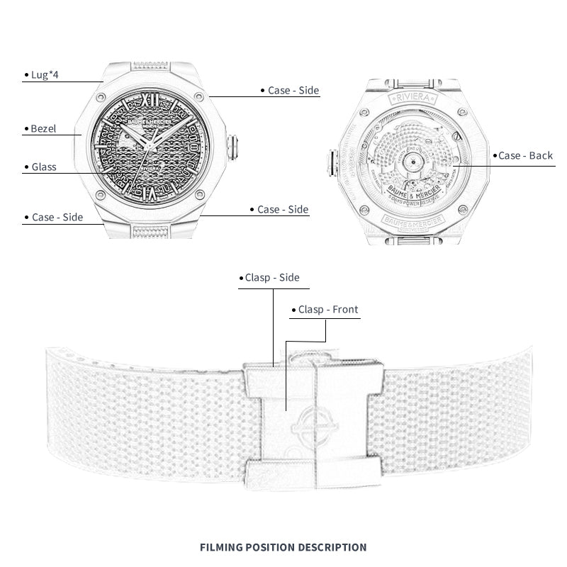 FWC-UHRENSCHUTZFOLIE FÜR BAUME &amp; MERCIER RIVIERA 39 10720