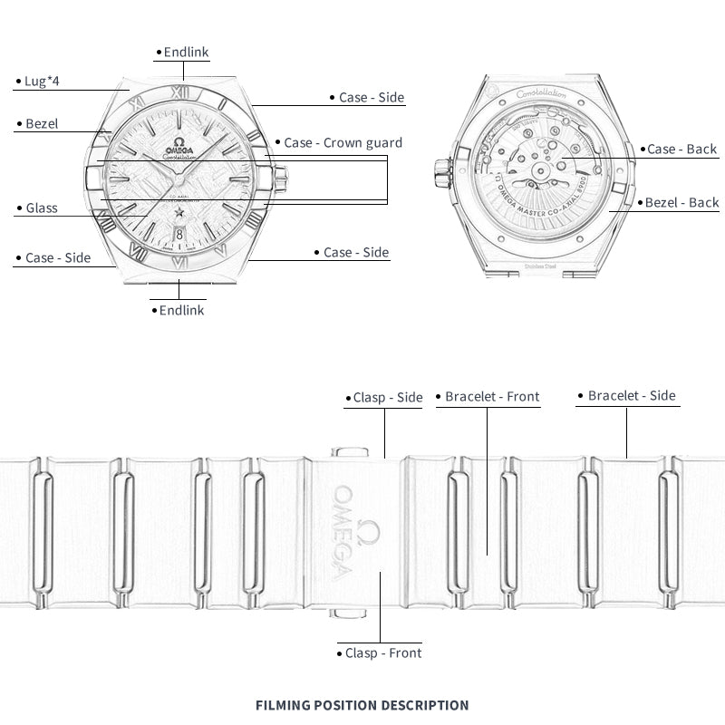 FWC-Uhrenschutzfolie für Omega Constellation 25, 131.25.25.60.99.002