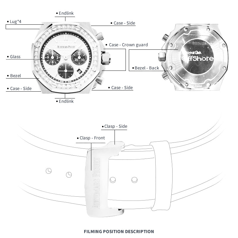 FILM DE PROTECTION MONTRE FWC POUR AUDEMARS PIGUET ROYAL OAK 37 26231ST.ZZ.D010CA.01