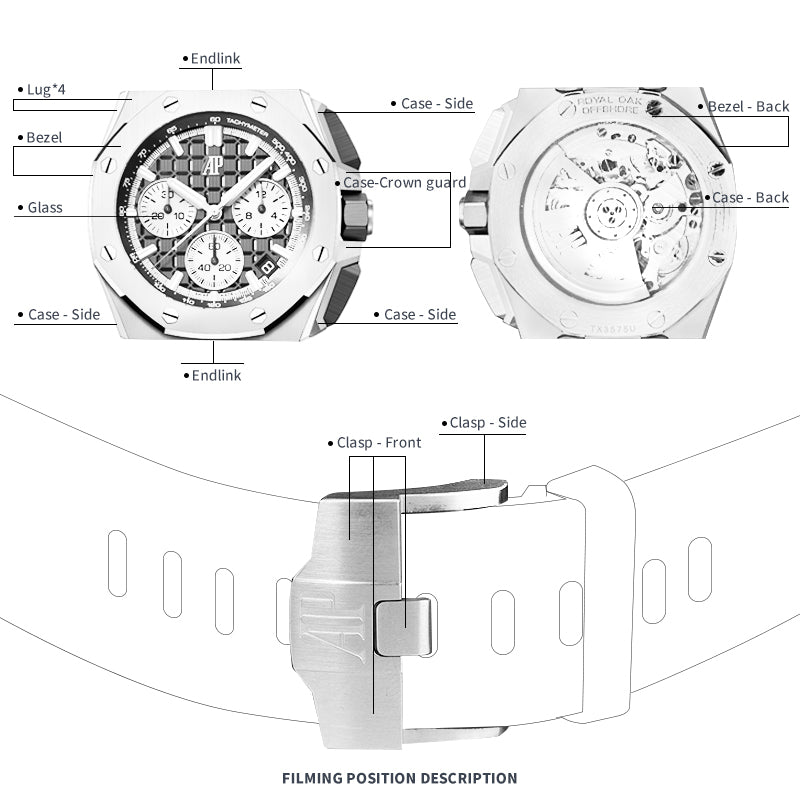 FWC WATCH PROTECTIVE FILM FOR AUDEMARS PIGUET ROYAL OAK OFFSHORE 43 26420TI