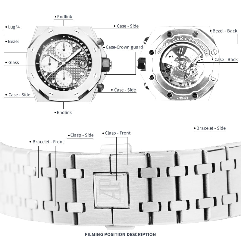 FWC-UHRENSCHUTZFOLIE FÜR AUDEMARS PIGUET ROYAL OAK OFFSHORE 42 26470OR.OO.1000OR.02