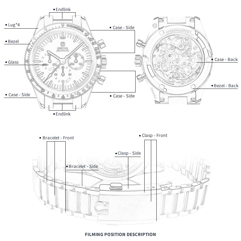 FWC WATCH PROTECTIVE FILM FOR OMEGA SPEEDMASTER 40 311.30.40.30.01.001