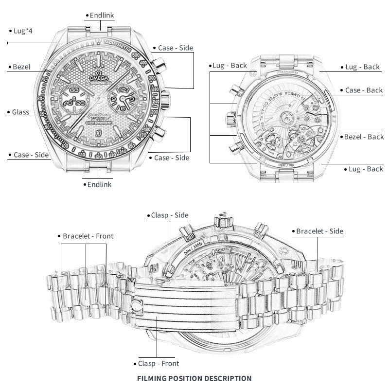 FWC WATCH PROTECTIVE FILM FOR OMEGA SPEEDMASTER 44.25 329.30.44.51.01.003