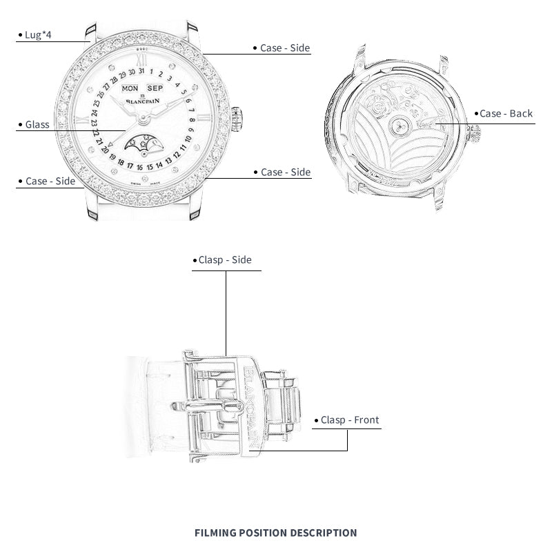 FILM DE PROTECTION MONTRE FWC POUR BLANCPAIN LADYBIRD 35 3663-2954-55B