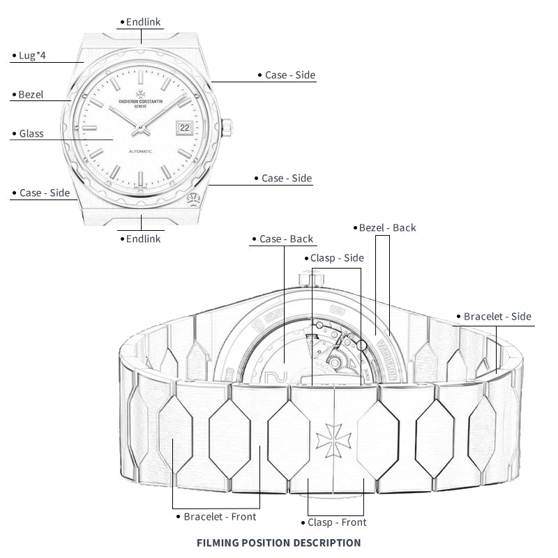 FILM DE PROTECTION DE MONTRE FWC POUR VACHERON CONSTANTIN FIFTYSIX 40 4600E/000A-B442