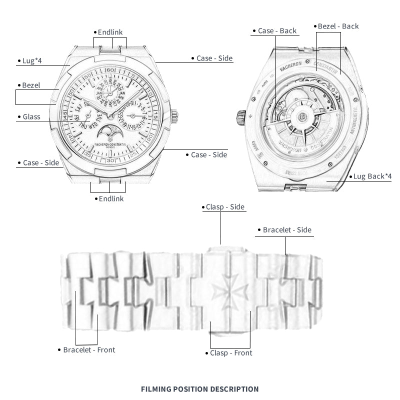 FWC WATCH PROTECTIVE FILM FOR VACHERON CONSTANTIN OVERSEAS 41.5 4300V/220R-B064