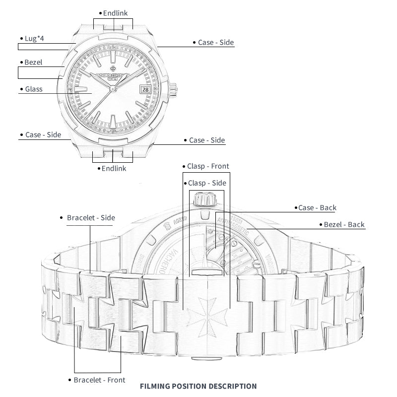 FWC WATCH PROTECTIVE FILM FOR VACHERON CONSTANTIN OVERSEAS 41 4520V/210R-B967