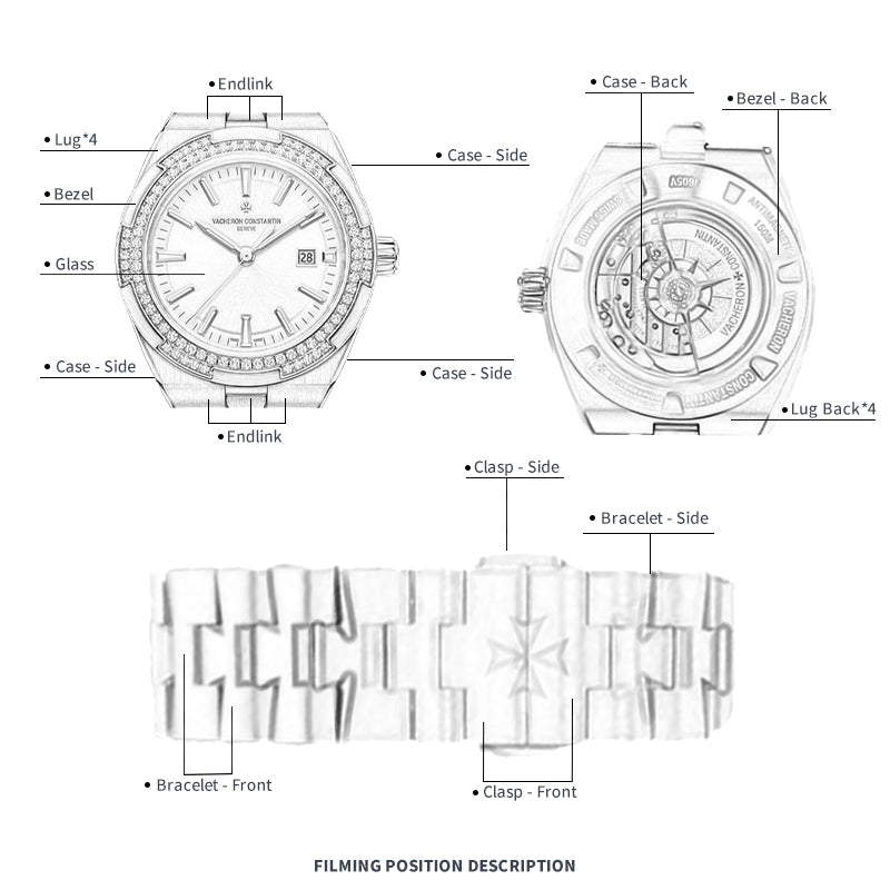 FWC WATCH PROTECTIVE FILM FOR VACHERON CONSTANTIN OVERSEAS 35 4605V/200A-B971