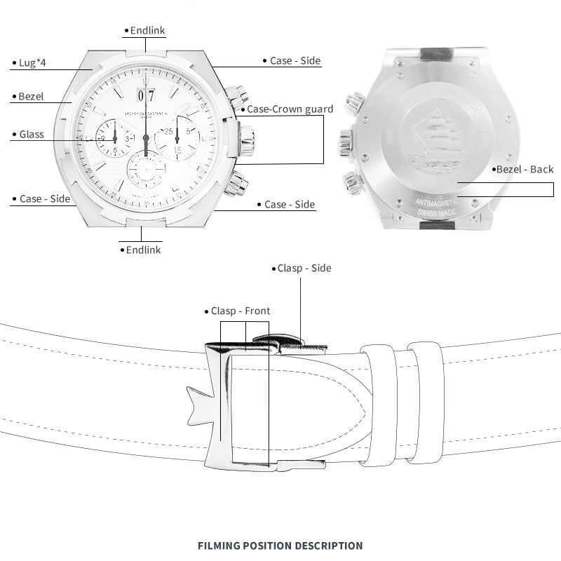 FWC WATCH PROTECTIVE FILM FOR VACHERON CONSTANTIN OVERSEAS CHRONOGRAPH 42 49150/000R-9338