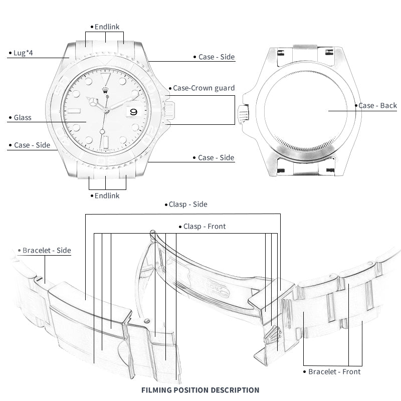 FWC WATCH PROTECTIVE FILM FOR ROLEX YACHT-MASTER 40 126621