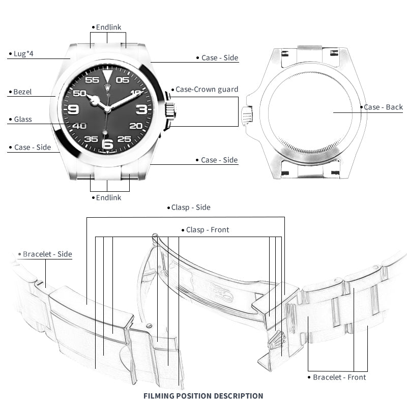 FWC-UHRENSCHUTZFOLIE FÜR ROLEX AIR KING 40 126900-0001