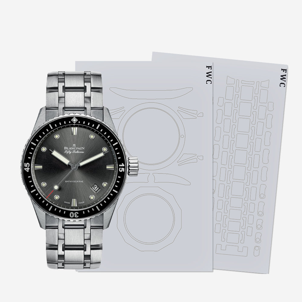 FILM DE PROTECTION DE MONTRE FWC POUR BLANCPAIN FIFTY FATHOMS 43 5000-1110-70B