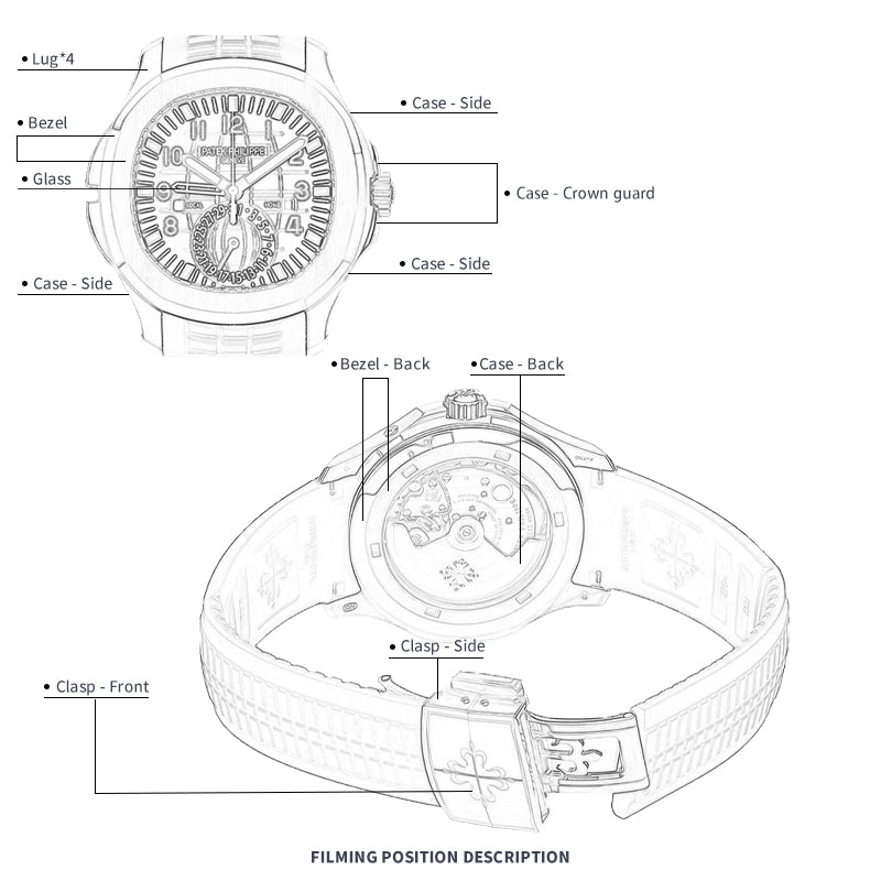 FWC WATCH PROTECTIVE FILM FOR PATEK PHILIPPE AQUANAUT 41 5164R-001