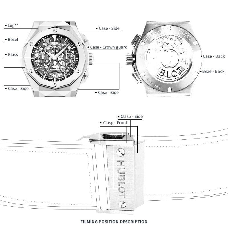 FWC WATCH PROTECTIVE FILM FOR HUBLOT CLASSIC FUSION 45 525.NX.0170.RX.ORL18