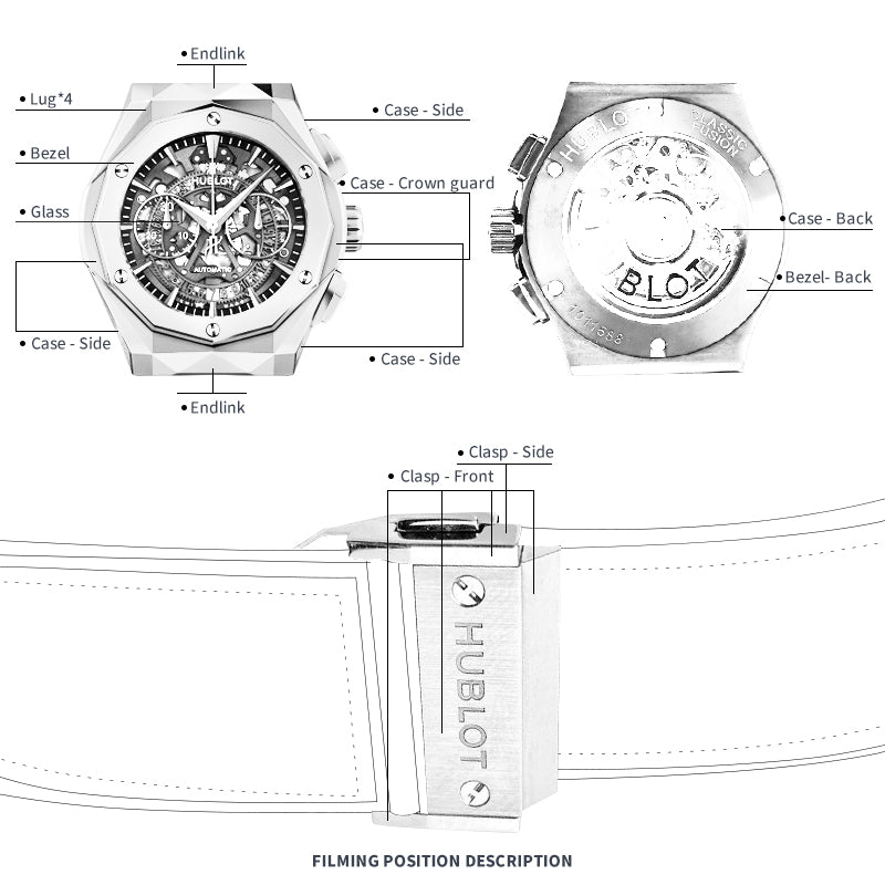 FILM DE PROTECTION DE MONTRE FWC POUR HUBLOT CLASSIC FUSION 45 525.NX.0170.RX.ORL18