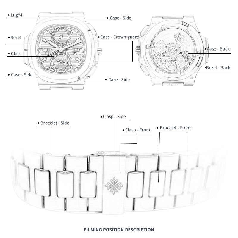 FWC WATCH PROTECTIVE FILM FOR PATEK PHILIPPE NAUTILUS 40.5 5990/1A-001