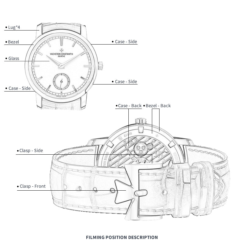 FILM DE PROTECTION DE MONTRE FWC POUR VACHERON CONSTANTIN FIFTYSIX 40 4600E/000A-B442