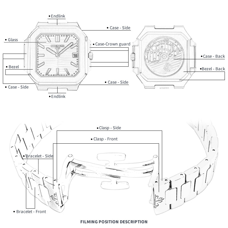 FWC WATCH PROTECTIVE FILM FOR PATEK PHILIPPE CUBITUS 45 5821/1A-001