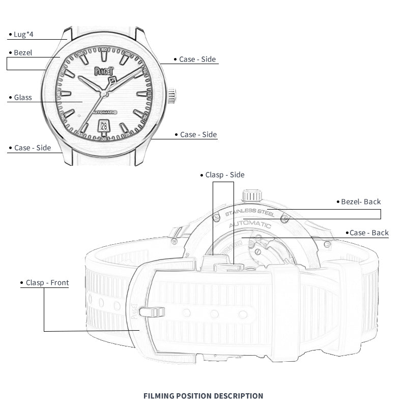 FWC WATCH PROTECTIVE FILM FOR PIAGET POLO 42 G0A48022