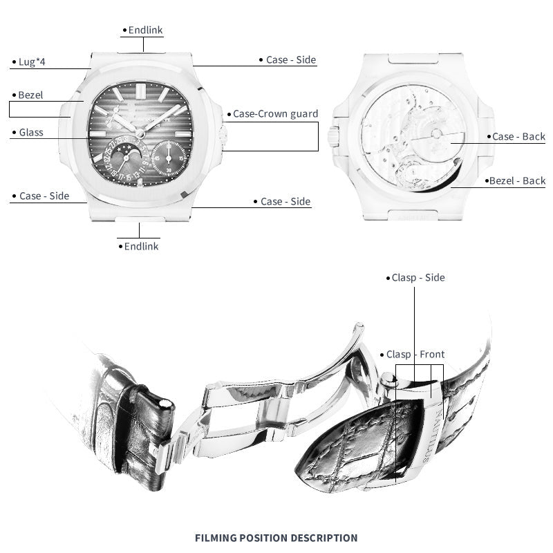 FWC WATCH PROTECTIVE FILM FOR PATEK PHILIPPE 40.5 5726A-001