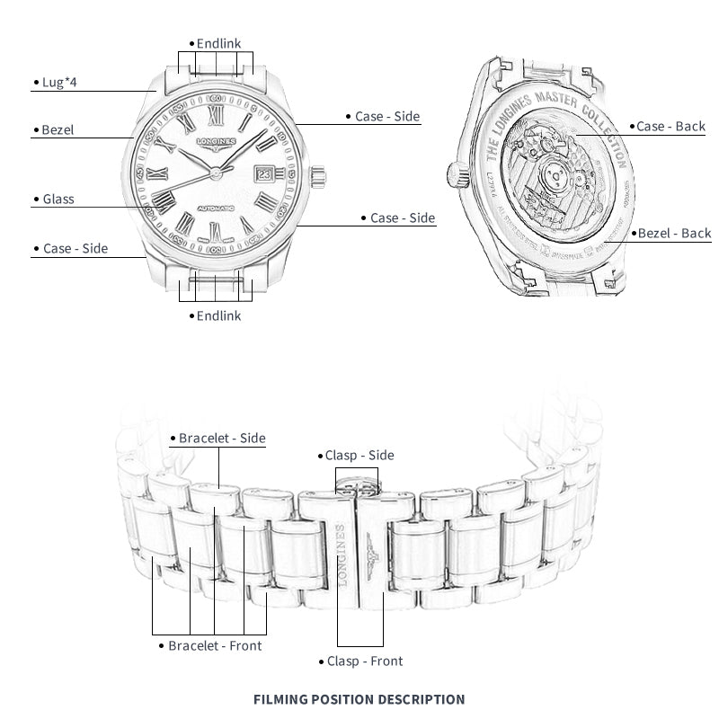FWC-UHRENSCHUTZFOLIE FÜR LONGINES MASTER COLLECTION 40 L2.793.4.77.6