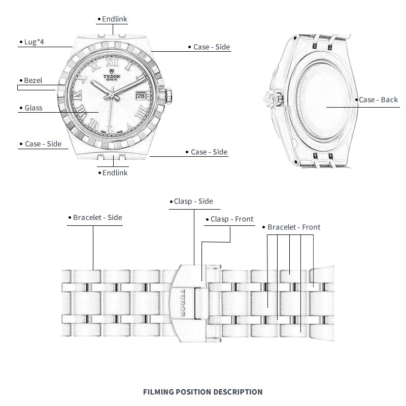 FILM DE PROTECTION DE MONTRE FWC POUR TUDOR ROYAL 38 M28500-0007