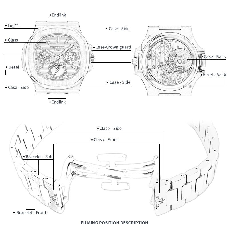 FWC WATCH PROTECTIVE FILM FOR PATEK PHILIPPE NAUTILUS 40 5740/1G-001