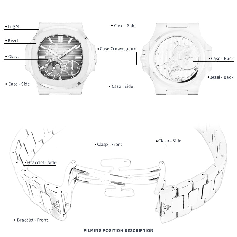 FWC WATCH PROTECTIVE FILM FOR PATEK PHILIPPE NAUTILUS 40 5712/1R-001