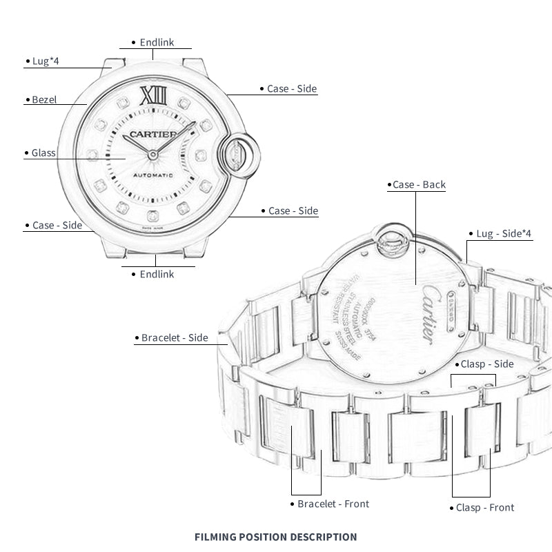 FWC WATCH PROTECTIVE FILM FOR CARTIER BALLON BLEU 36 W3BB0022