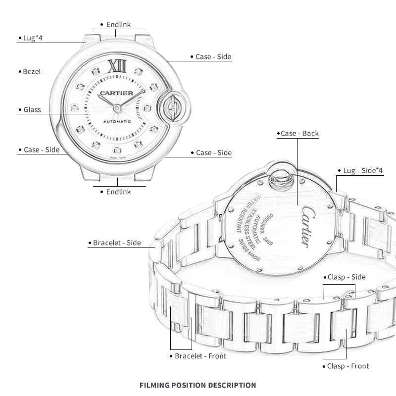 FWC WATCH PROTECTIVE FILM FOR CARTIER BALLON BLEU 33 W4BB0021