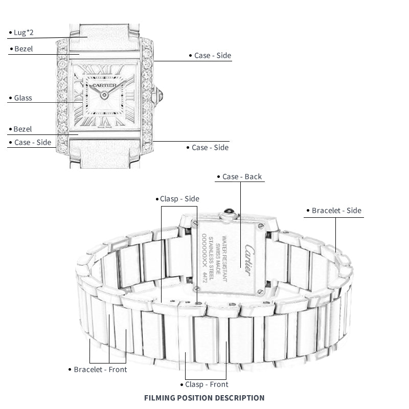 FWC WATCH PROTECTIVE FILM FOR CARTIER TANK 25.7x21.2 W4TA0020