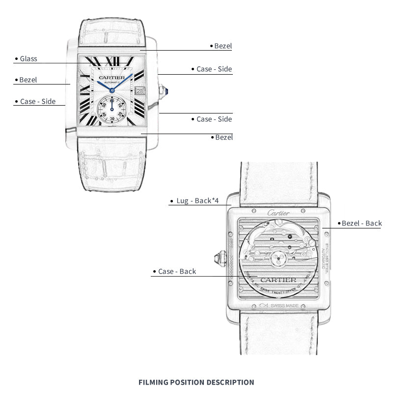FWC WATCH PROTECTIVE FILM FOR CARTIER TANK MUST 34.3X44 W5330003