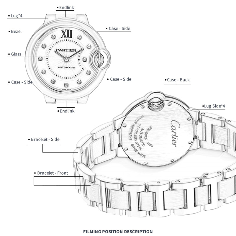 FWC WATCH PROTECTIVE FILM FOR CARTIER BALLON BLEU 33 WE902074