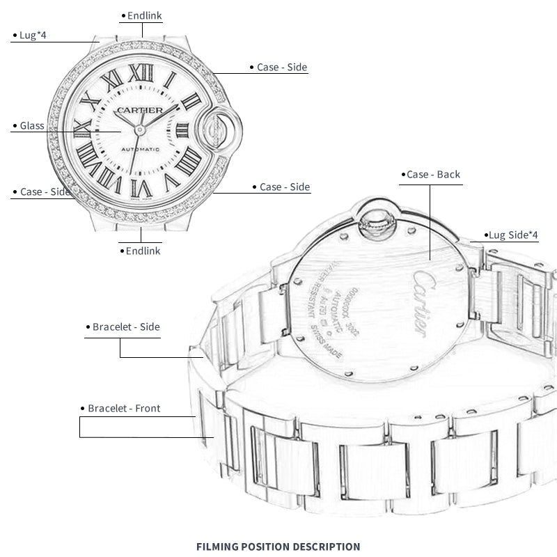 FWC WATCH PROTECTIVE FILM FOR CARTIER BALLON BLEU 33 WJBB0036