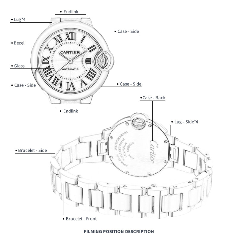 FWC WATCH PROTECTIVE FILM FOR CARTIER BALLON BLEU 33 WSBB0044