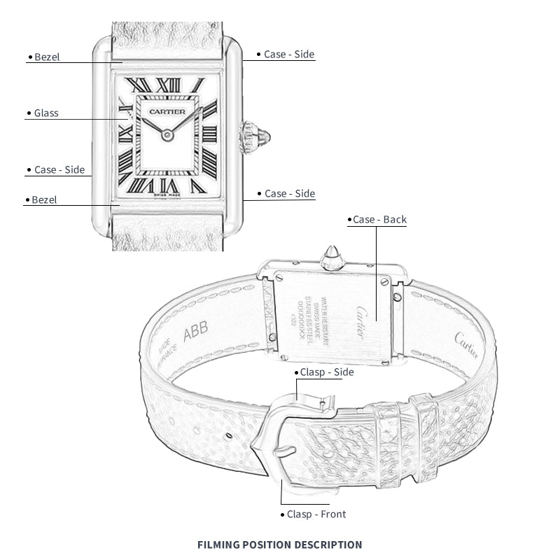 FWC WATCH PROTECTIVE FILM FOR CARTIER TANK MUST 29.5X22 WSTA0042