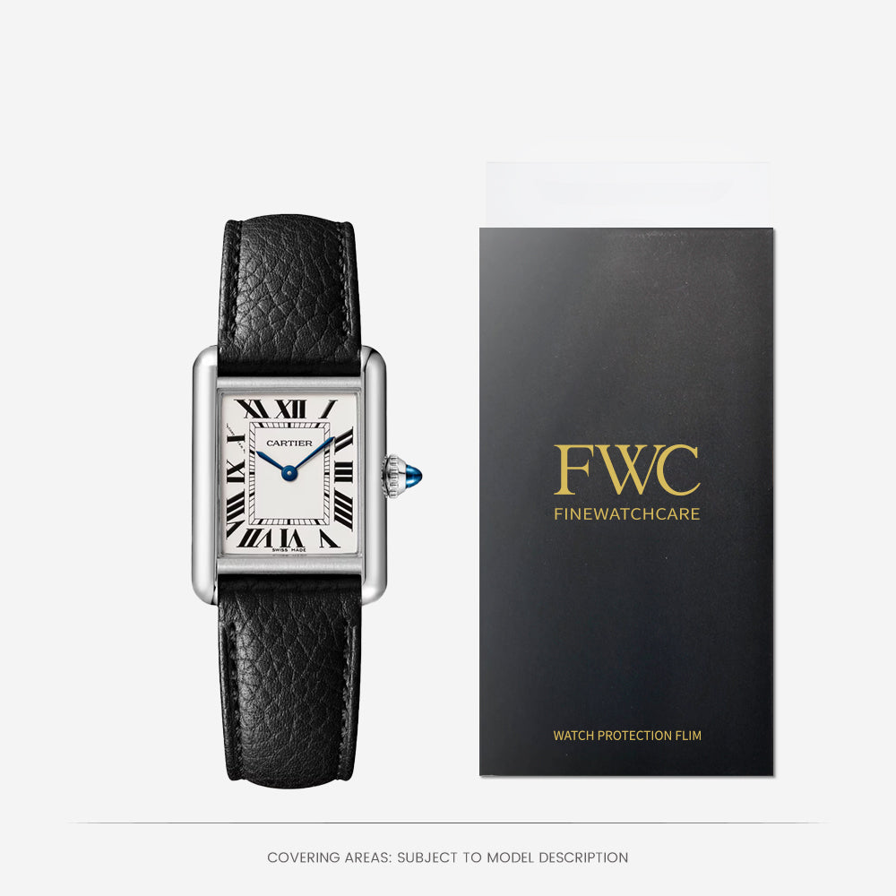 FILM DE PROTECTION DE MONTRE FWC POUR CARTIER TANK MUST 29.5X22 WSTA0042