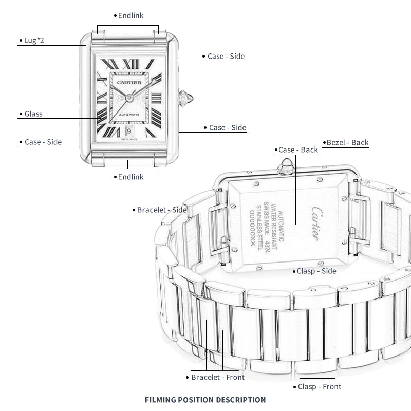 FWC WATCH PROTECTIVE FILM FOR CARTIER TANK MUST 41X31 WSTA0053